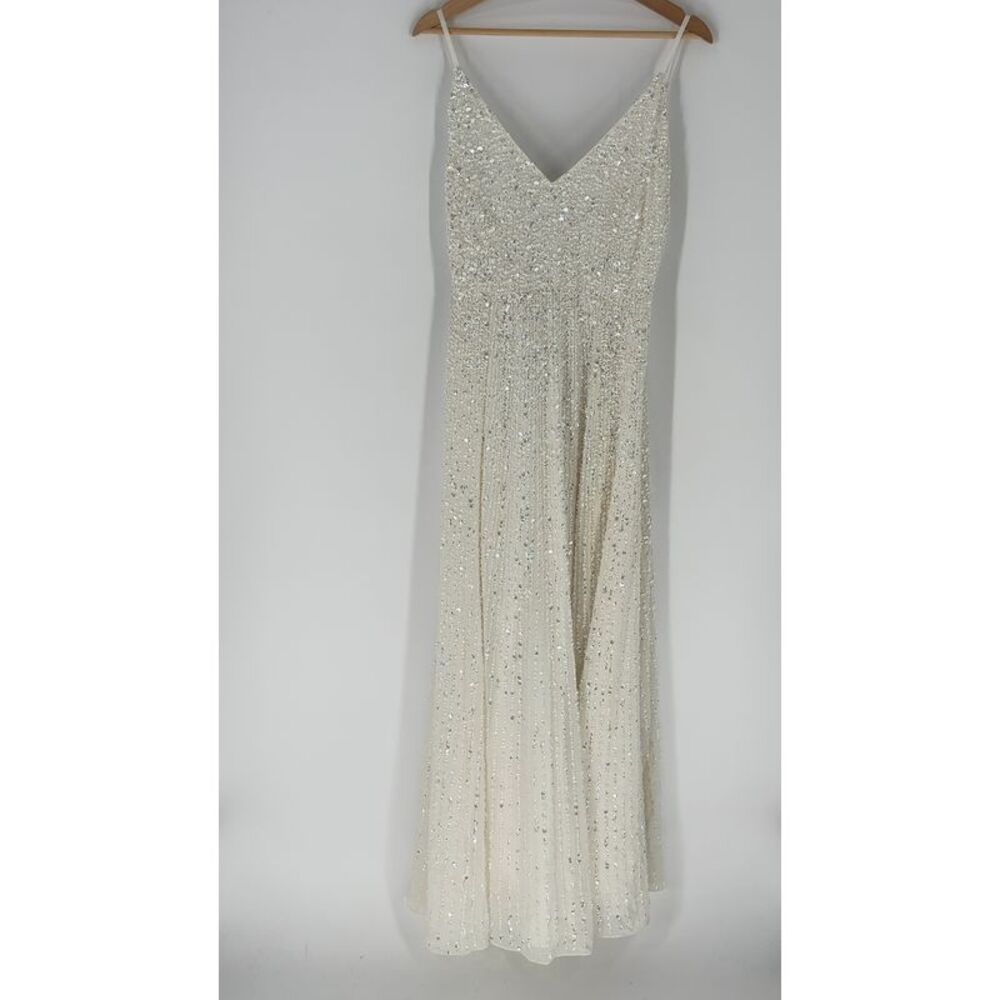 ASOS Bridal Ivory Sequin Bodice Dress 10